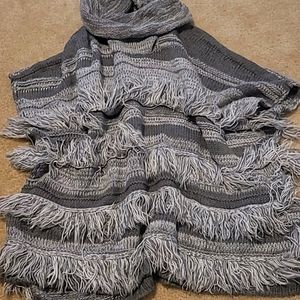 Light gray poncho